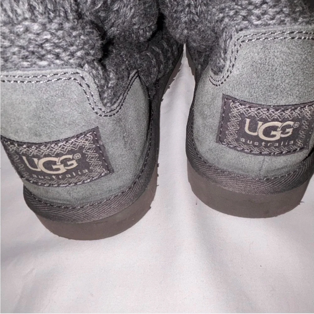 Ugg Gray Knit Knee-High Boots
